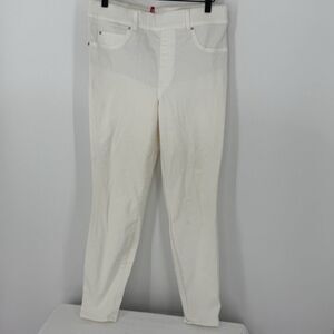 Spanx White Denim Stretch Tummy Control Jeans Size Large